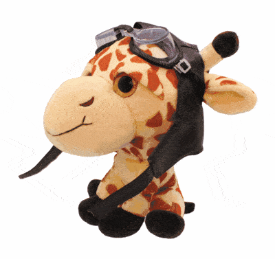 Plush Aviator Giraffe