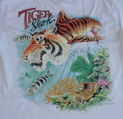 Tiger Shark Airplane Tee Shirt <font color=red>New Markdown</font>