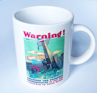Warning! Airplane Coffee Cup