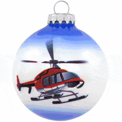 Helicopter Ornament 