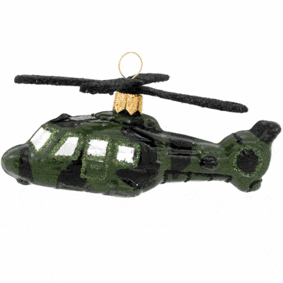 Military Helicopter Ornament 