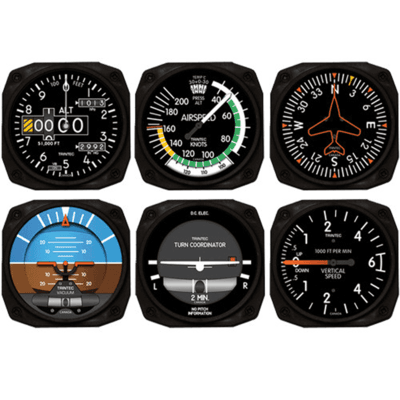 Airplane Instrument Coaster | Set of 6