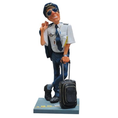 Humorous Pilot Sculpture
