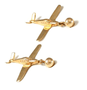 14k Gold Bonanza V-Tail Airplane Earrings
