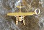 Gold Cessna Floatplane Airplane Pendant Jewelry