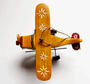 Gold Airplane Ornament