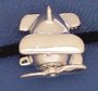 Silver Airplane Charm Bead Jewelry