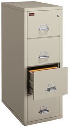 2-Hr Fire & Water Rated File Cabinet - 4 Drawers, Letter Size