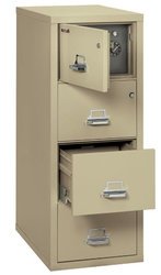 Safe Hidden In A Fire/Water Rated 4-Drawer File Cabinet
