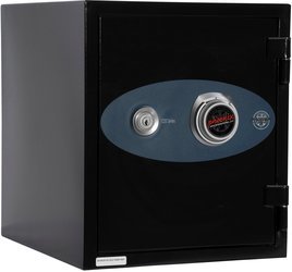 1-Hour Fire/Water Safe w/Dial Combo and Key Lock [0.9 Cu. Ft.]-Black