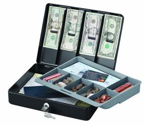 Cash Box with Bill Clips [0.1 Cu. Ft.]