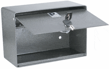 Wall-Mountable Drop Box with Key Lock