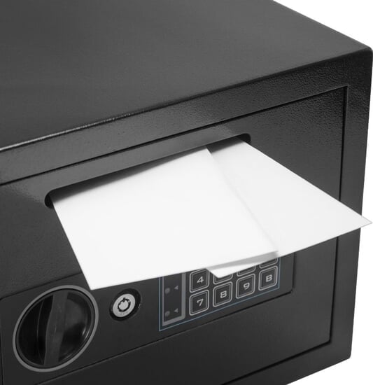 Small Drop Safe w/ Deposit Slot, Keypad & Backup Key [0.6 Cu. Ft