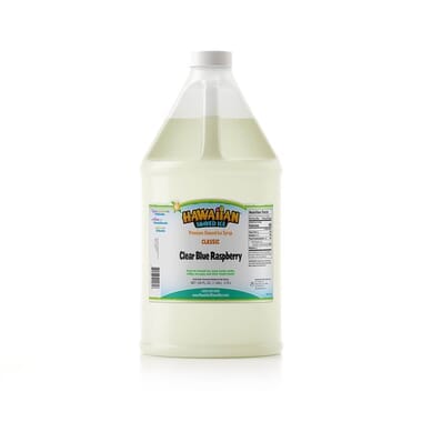 Clear Blue Raspberry Syrup - Gallon Clear Blue Raspberry Syrup - Gallon