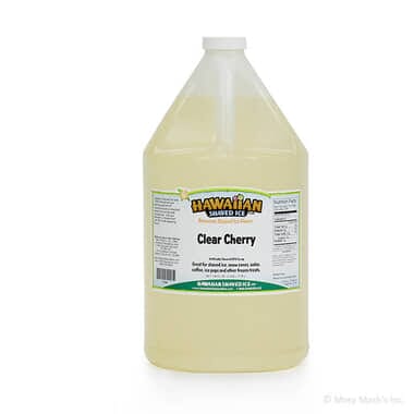 Clear Cherry Syrup for Shaved Ice - Gallon Clear Cherry Syrup for Shaved Ice - Gallon