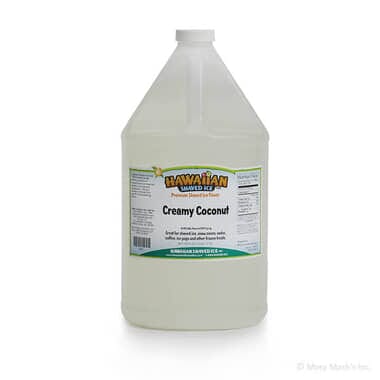 Creamy Coconut Syrup for Shaved Ice - Gallon Creamy Coconut Syrup for Shaved Ice - Gallon