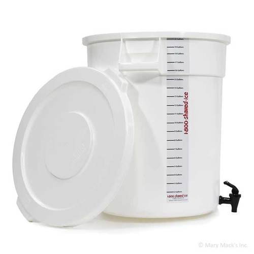 20 Gallon Mixing Container with Lid and Spout