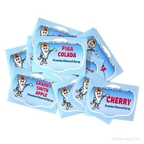 Premium Shaved Ice Flavor Labels