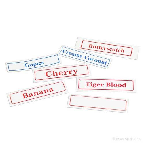 Mylar Labels for Flavor Bottles
