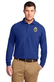 DISCOUNT-Alpha Phi Omega Patch Long Sleeve Polo