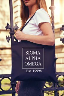 Sigma Alpha Omega Box Tote bag