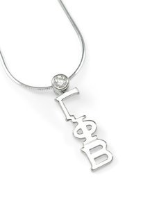Solid 925 Sterling Silver 5/8 Gamma PHI BETA Vertical Letters Pendant 