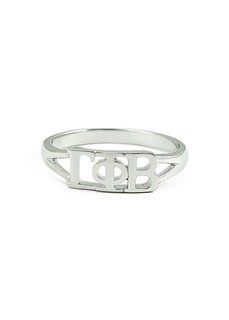 Gamma Phi Beta Sterling Silver Letter Ring