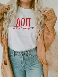 Alpha Omicron Pi Comfort Colors Heavyweight T-Shirt