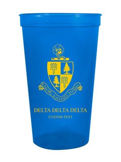 Delta Delta Delta Custom Greek Crest Letter Stadium Cup