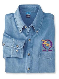 omega psi phi jean jacket