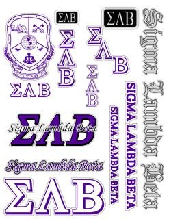 Sigma Lambda Beta Stickers Decals Greek Clothing Greek Gear