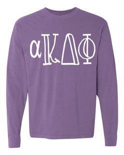 alpha Kappa Delta Phi Comfort Colors Greek Long Sleeve T-Shirt