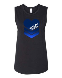 Alpha Phi Omega Stacked Muscle Tank