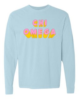 chi omega comfort colors sweatshirt