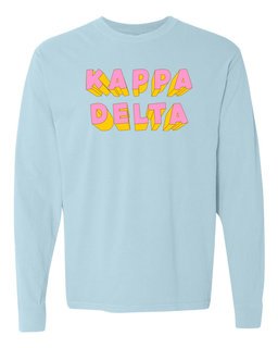 Kappa Delta Chi 3Delightful Long Sleeve T-Shirt - Comfort Colors