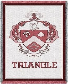 Triangle Fraternity Afghan Blanket Throw