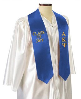 Alpha Kappa Psi Embroidered Graduation Sash Stole