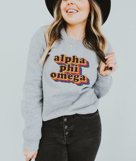 Alpha Phi Omega Retro Maya Crewneck Sweatshirt