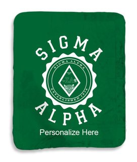 Sigma Alpha Seal Sherpa Lap Blanket