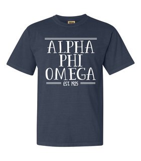 Alpha Phi Omega Comfort Colors Custom Heavyweight T-Shirt