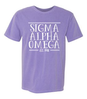 Sigma Alpha Omega Comfort Colors Custom Heavyweight T-Shirt