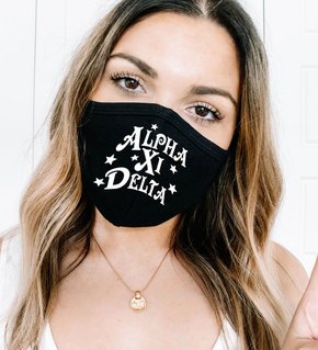 Alpha Xi Delta Star Struck Face Mask