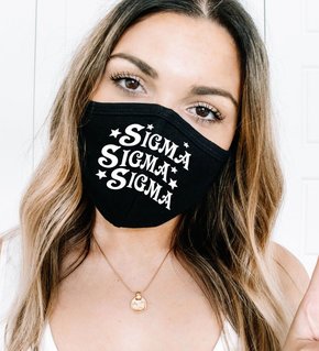 Sigma Sigma Sigma Star Struck Face Mask