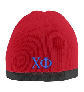 Chi Phi Two Tone Knit Beanie