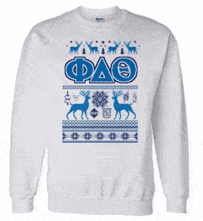 Fraternity & Sorority Ugly Christmas Sweater Crewneck Sweatshirt