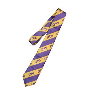 Omega Psi Phi Striped Tie