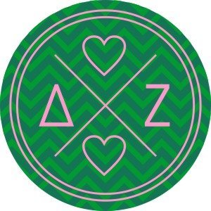 Delta Zeta Mascot Greek Letter Sticker - 2.5