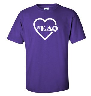 alpha Kappa Delta Phi Heart T-Shirt
