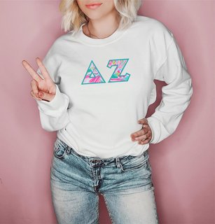 delta zeta corded sweatshirt