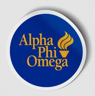 Alpha Phi Omega Logo Round Decal